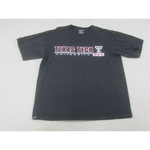 Texas Tech Shirt Mens Large Black Red Raiders Crew Neck‎ Short Sleeve University